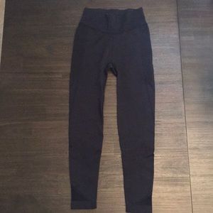 All in motion black leggings with mesh details